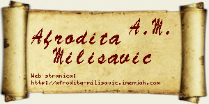 Afrodita Milisavić vizit kartica